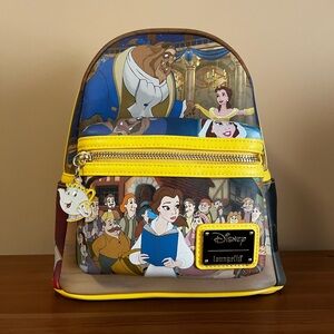 Loungefly Disney Beauty and the Beast Yellow Blue Mini Backpack